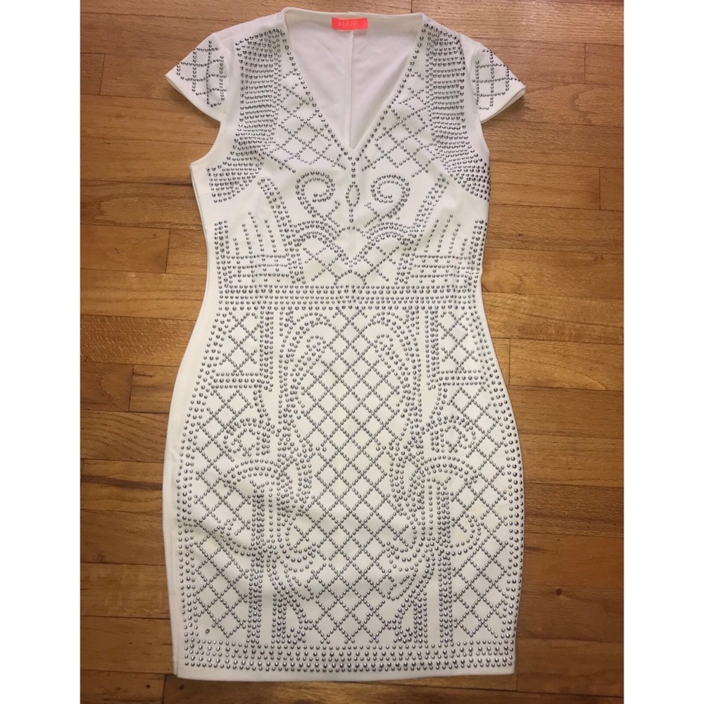 NWOT Banjul white embellished bodycon mini dress
